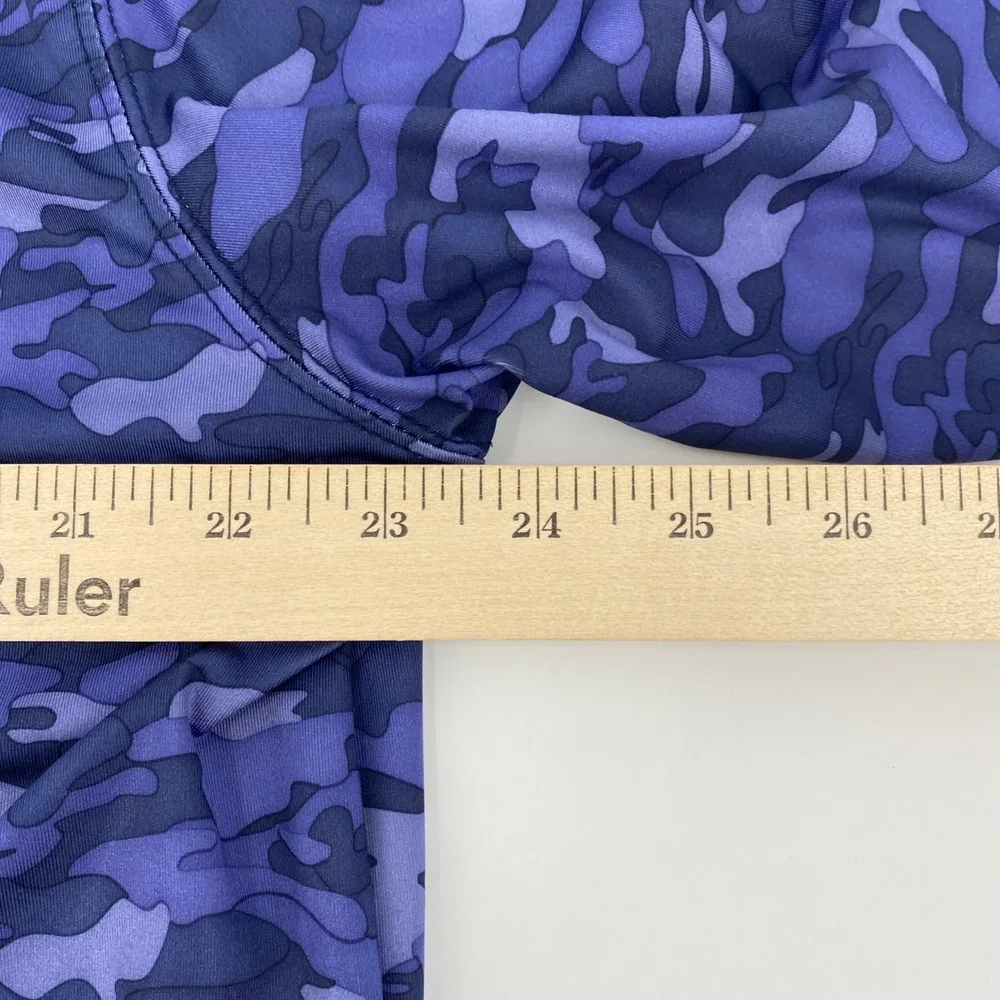 Straight Down‎ Quarter Zip Pullover Mens XL Blue Camo Performance Stretch Golf